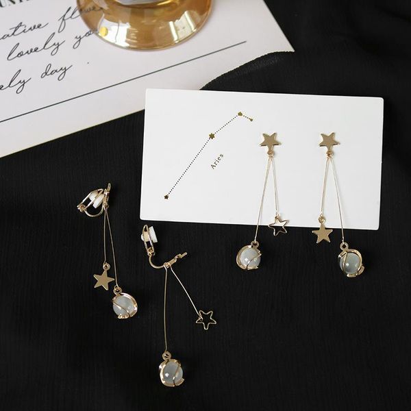 stud needle earrings cat s eye stone pendant long tassel korean version net red versatile girl, Golden;silver
stud needle earrings cat s eye stone pendant long tassel korean version net red versatile girl, Golden;silver