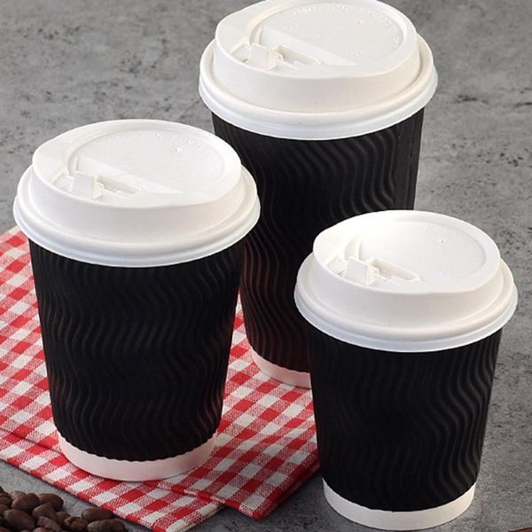 disposable cups & straws 50pcs coffee insulation takeaway threaded paper cup 8oz black
disposable cups & straws 50pcs coffee insulation takeaway threaded paper cup 8oz black