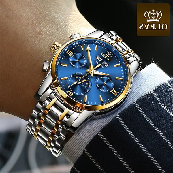 olevs men automatic watch waterproof fashion business mechanical watches brand luxury clock casual wristwatch reloj hombre, Slivery;brown 
olevs men automatic watch waterproof fashion business mechanical watches brand luxury clock casual wristwatch reloj hombre, Slivery;brown