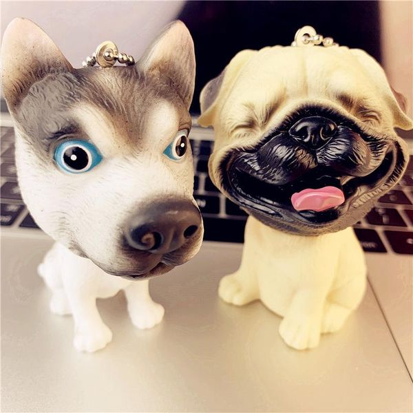 keychains cute and ugly husky doll 3d teddy pendant key chains woven leather rope bell pvc rings, Silver
keychains cute and ugly husky doll 3d teddy pendant key chains woven leather rope bell pvc rings, Silver