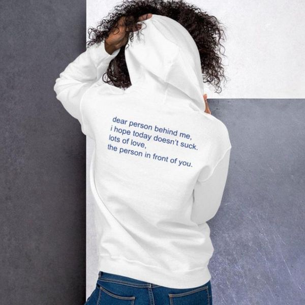 women's hoodies & sweatshirts dear person behind me women tumblr long sleeve hooded sweatshirt clothes causal jumpers harajuku s, Black
women's hoodies & sweatshirts dear person behind me women tumblr long sleeve hooded sweatshirt clothes causal jumpers harajuku s, Black