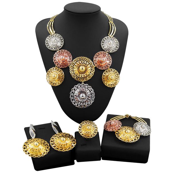 yulaili dubai gold necklace earrings bracelet ring jewelry sets fashion woman elegant bridal wedding jewellery, Black
yulaili dubai gold necklace earrings bracelet ring jewelry sets fashion woman elegant bridal wedding jewellery, Black