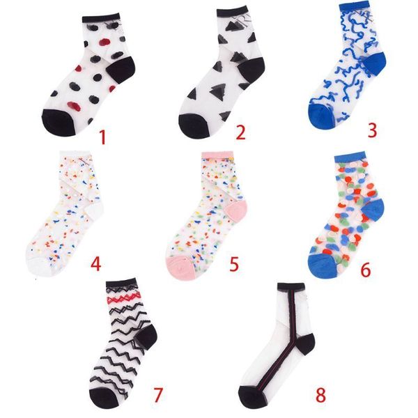 women transparent crew glass fibre colour-rich stip strips tube socks x5xd, Black;white
women transparent crew glass fibre colour-rich stip strips tube socks x5xd, Black;white