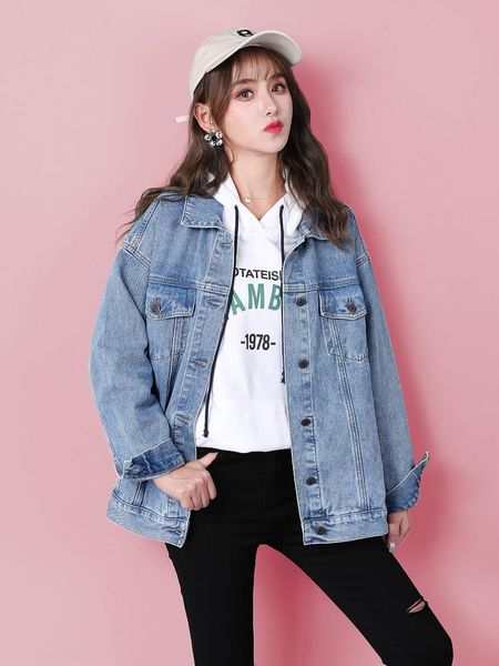 cowboy coat women loose korean version medium and long autumn 2021 new bf jacket tide ins 100 jeans, Black;brown
cowboy coat women loose korean version medium and long autumn 2021 new bf jacket tide ins 100 jeans, Black;brown