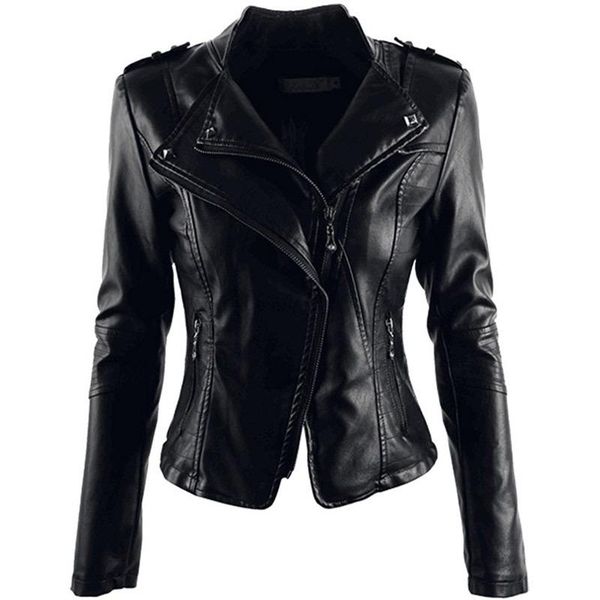 women's leather & faux 2021 autumn and winter jacket short thickened cotton pu ladies fashion trend, Black
women's leather & faux 2021 autumn and winter jacket short thickened cotton pu ladies fashion trend, Black