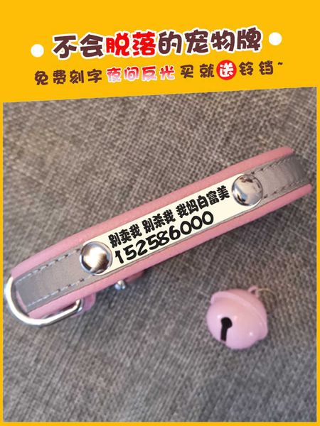 factory dog lettering anti loss reflective cat bell tag pet small medium dog collar
factory dog lettering anti loss reflective cat bell tag pet small medium dog collar