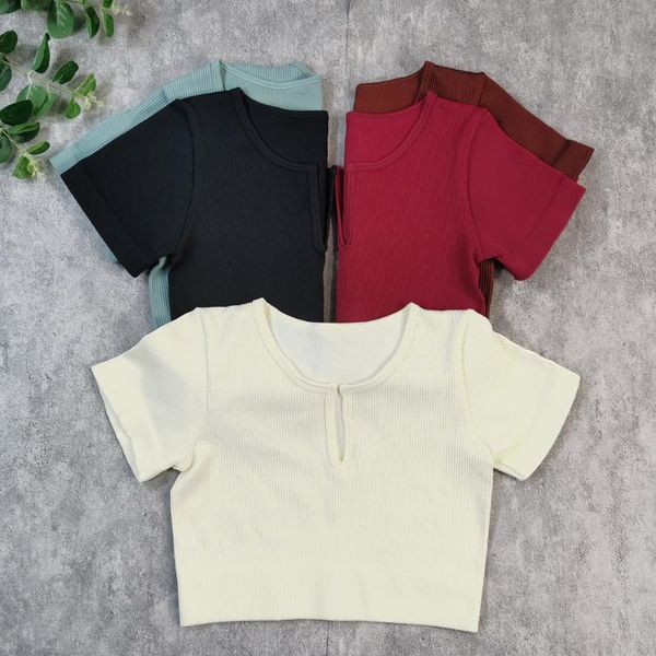 yoga outfit ribbed cropped women running short sleeves sport shirts fitness gym workout t-shirts sportswear
yoga outfit ribbed cropped women running short sleeves sport shirts fitness gym workout t-shirts sportswear