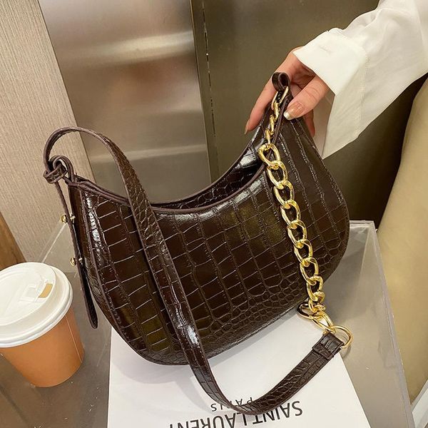 cross body swdf vintage alligator pattern 2021 shoulder bag women pu leather half-moon female fashion chains crossbody designer armpit
cross body swdf vintage alligator pattern 2021 shoulder bag women pu leather half-moon female fashion chains crossbody designer armpit