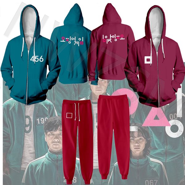 drama teleplay squid game li zhengjae same sportswear 456 zipper hoodie coat jacket pants men and women plus size costume suit, Black
drama teleplay squid game li zhengjae same sportswear 456 zipper hoodie coat jacket pants men and women plus size costume suit, Black
