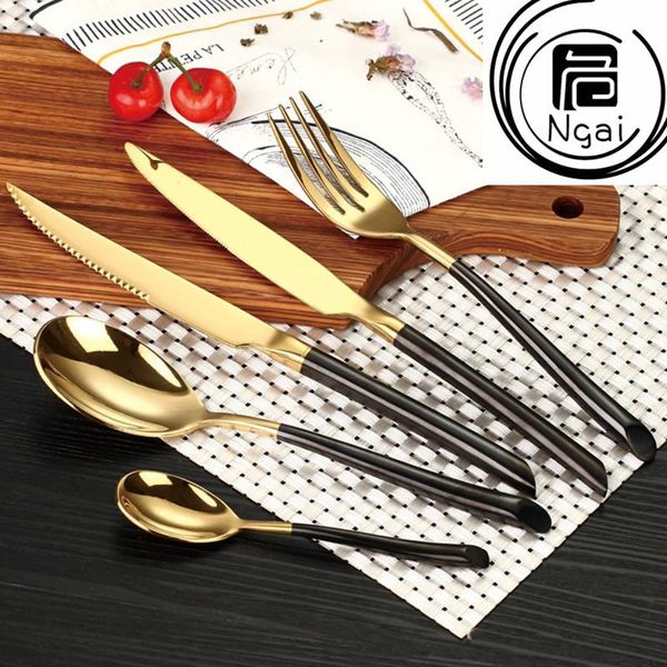 flatware sets steak knife dinner fork coffee spoons golden stainless steel mirror polish set restaurant dining dinnerware 1pcs
flatware sets steak knife dinner fork coffee spoons golden stainless steel mirror polish set restaurant dining dinnerware 1pcs