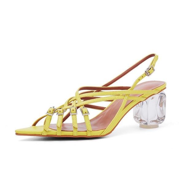 firmranch female shoes spring 2021 new pointed belt buckle hollow transparent crystal square heel sandals, Black
firmranch female shoes spring 2021 new pointed belt buckle hollow transparent crystal square heel sandals, Black