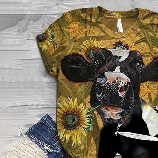 2021 women cartoon harajuku t shirt cow dog chicken print 3d animal o neck short sleeve cotton tee mujer, White
2021 women cartoon harajuku t shirt cow dog chicken print 3d animal o neck short sleeve cotton tee mujer, White