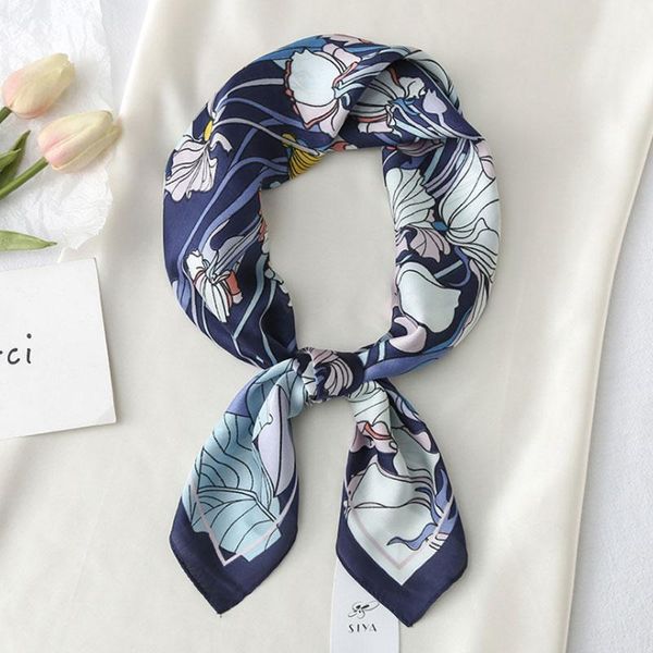 scarves 70cm fashion silk scarf women floral print square bandana kerchief soft ladies neck, Blue;gray
scarves 70cm fashion silk scarf women floral print square bandana kerchief soft ladies neck, Blue;gray