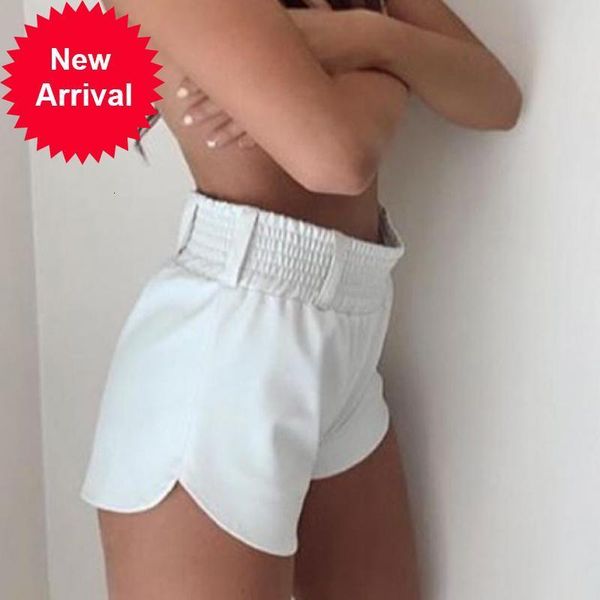 white pu leather women elastic high waist wide leg biker fashion autumn femme casual ladies shorts, White;black
white pu leather women elastic high waist wide leg biker fashion autumn femme casual ladies shorts, White;black