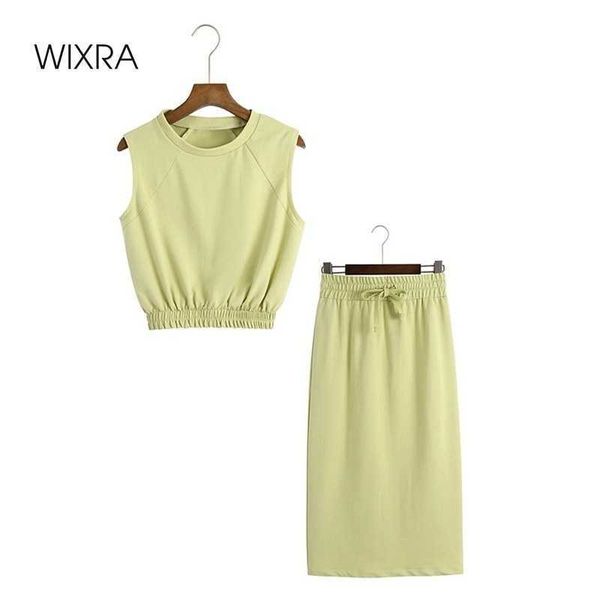wixra womens casual sets sleeveless t shirts+drawstring mid calf skirts high street suits spring summer 210708, White
wixra womens casual sets sleeveless t shirts+drawstring mid calf skirts high street suits spring summer 210708, White