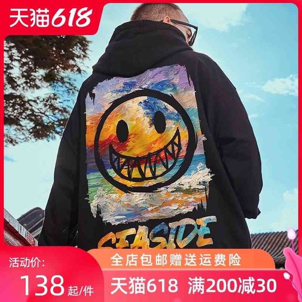 high street hooded devil's sweater men's fat man's fashion big size coat winter plush hoodie, Black
high street hooded devil's sweater men's fat man's fashion big size coat winter plush hoodie, Black