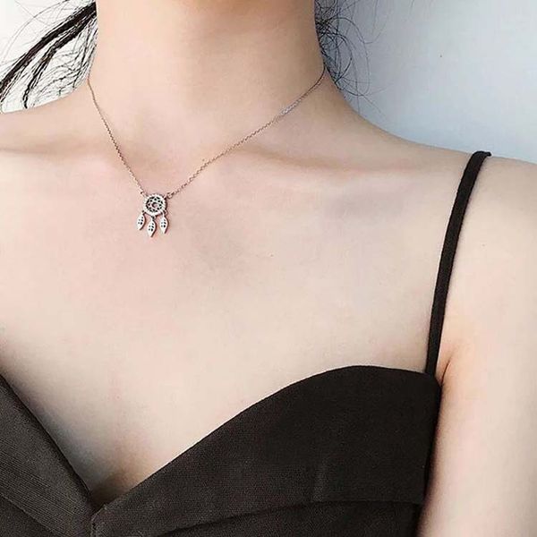 cute dream catcher feather 925 sterling silver necklaces & pendants for women fashion dreamcatcher necklace girl jewelry gifts wholesale ite
cute dream catcher feather 925 sterling silver necklaces & pendants for women fashion dreamcatcher necklace girl jewelry gifts wholesale ite