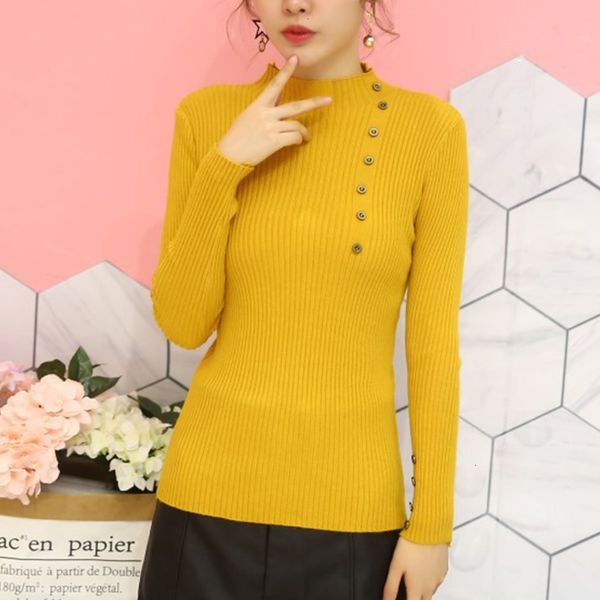 New Women Fashion Button Sweater Elastic Long Turtleneck Knitted Sweaters Slim Pullover Female T 51V7, White;black
New Women Fashion Button Sweater Elastic Long Turtleneck Knitted Sweaters Slim Pullover Female T 51V7, White;black
