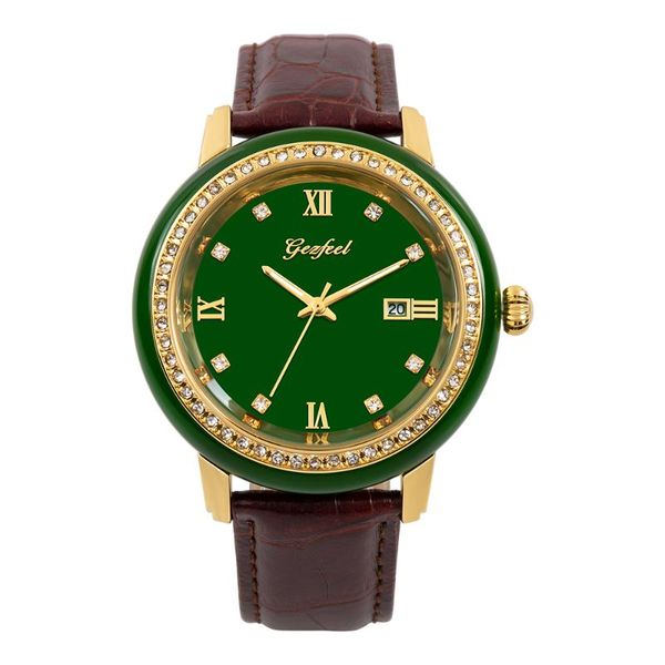wristwatches men's jade watch automatic quartz aquamarine mirror brown leather strap gift box packaging calendar display waterproof, Slivery;brown
wristwatches men's jade watch automatic quartz aquamarine mirror brown leather strap gift box packaging calendar display waterproof, Slivery;brown