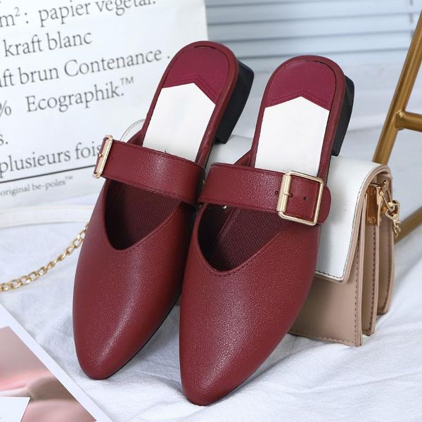slippers 2021 women's solid buckle female casual pointed toe footwear woman square heels shoes ladies fashion non-slip, Black
slippers 2021 women's solid buckle female casual pointed toe footwear woman square heels shoes ladies fashion non-slip, Black