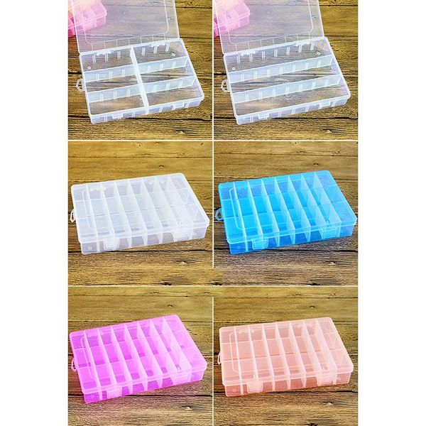 24 grids transparent plastic embroidery floss storage box floss bobbins storage organizer diy cross stitch sewing tools, Black
24 grids transparent plastic embroidery floss storage box floss bobbins storage organizer diy cross stitch sewing tools, Black