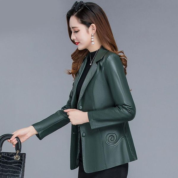 women's leather & faux 2021 coat women short autumn and winter female jacket casual clothing slim wild, Black
women's leather & faux 2021 coat women short autumn and winter female jacket casual clothing slim wild, Black