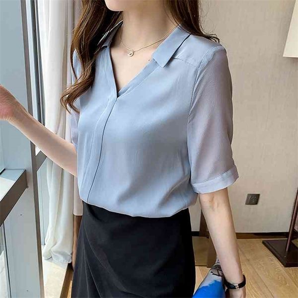 womens and blouses summer fashion satin mesh short sleeve shirts plus size xxxl 210531, White
womens and blouses summer fashion satin mesh short sleeve shirts plus size xxxl 210531, White