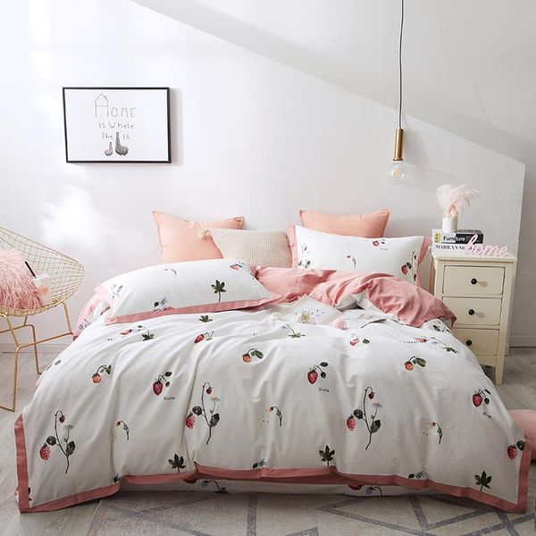 bedding sets long staple cotton sateen set lovely strawberry print quilt covers king size bed sheets white and pink bedclothes
bedding sets long staple cotton sateen set lovely strawberry print quilt covers king size bed sheets white and pink bedclothes