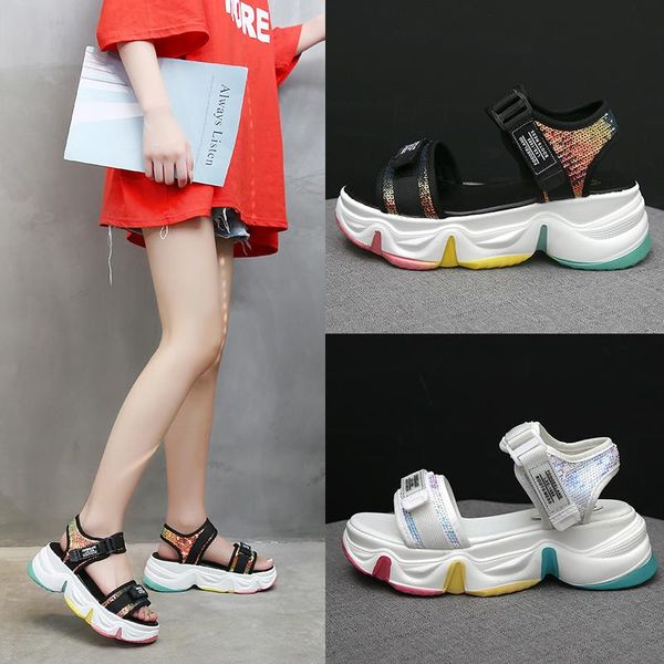 sports daddy platform sandals women shoes ins summer 2021 new big kids student thick-soled korean rainbow-soled sandals female, Black
sports daddy platform sandals women shoes ins summer 2021 new big kids student thick-soled korean rainbow-soled sandals female, Black
