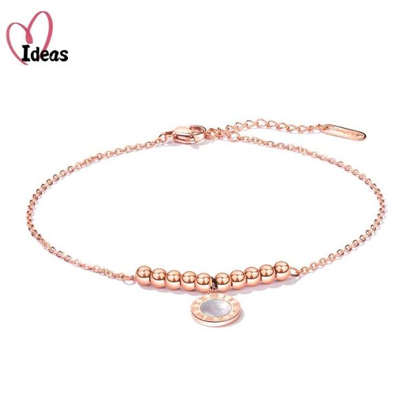 anklets lovely beads white shell round roman numerals women anklet titanium steel rose gold color chain foot jewelry, Red;blue
anklets lovely beads white shell round roman numerals women anklet titanium steel rose gold color chain foot jewelry, Red;blue