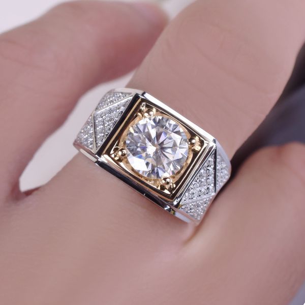 mossan stone ring male 18k gold two-color excellent white ring three-dimensional business boss luxury, Silver
mossan stone ring male 18k gold two-color excellent white ring three-dimensional business boss luxury, Silver