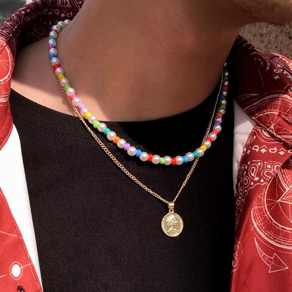 pendant necklaces shixin layered pearl multicolor beaded choker necklace for women men punk coin 2021 fashion jewelry on the neck, Silver
pendant necklaces shixin layered pearl multicolor beaded choker necklace for women men punk coin 2021 fashion jewelry on the neck, Silver