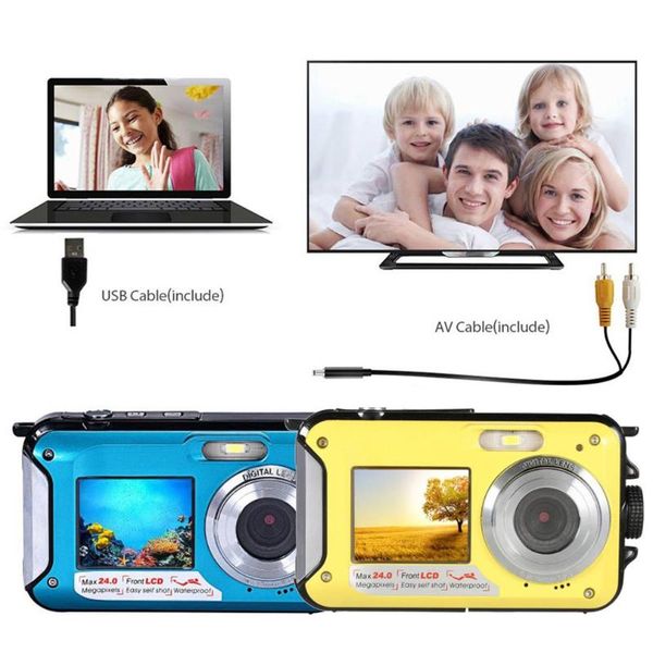 mini cameras hd 1080p waterproof digital camera dual screens (back 2.7 inch + front 1.8 inch) 16x zoom underwater camcorder cam
mini cameras hd 1080p waterproof digital camera dual screens (back 2.7 inch + front 1.8 inch) 16x zoom underwater camcorder cam