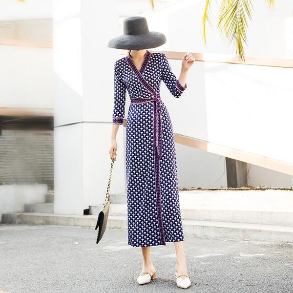 spring and summer wrap dress fashion slim blue daisy long cropped sleeve lace-up split casual dresses, Black;gray
spring and summer wrap dress fashion slim blue daisy long cropped sleeve lace-up split casual dresses, Black;gray