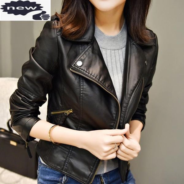 autumn women casual short motorcycle biker coat style zipper slim pu leather female jacket black pink
autumn women casual short motorcycle biker coat style zipper slim pu leather female jacket black pink