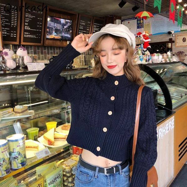 women's knits & tees cardigan women half high collar casual vintage knitted sweaters woman all-match cute cropped harajuku korean f, White
women's knits & tees cardigan women half high collar casual vintage knitted sweaters woman all-match cute cropped harajuku korean f, White