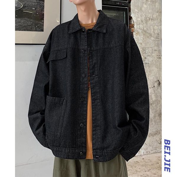 men's jackets spring and autumn denim jacket men korean fashion loose casual harajuku streetwear retro bomber coat, Black;brown
men's jackets spring and autumn denim jacket men korean fashion loose casual harajuku streetwear retro bomber coat, Black;brown