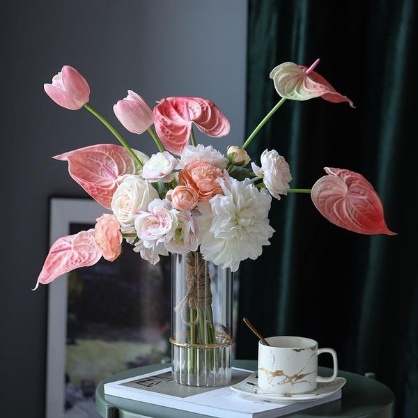 decorative flowers & wreaths 5/10pcs real touch anthurium plant artificial for wedding bouquet bridal home vase decoration fake arrangement
decorative flowers & wreaths 5/10pcs real touch anthurium plant artificial for wedding bouquet bridal home vase decoration fake arrangement