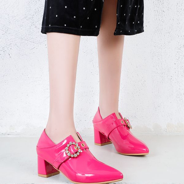 big fluorescent green size patent leather strass appliance bright red pink high heels party shoe 3im6, Black
big fluorescent green size patent leather strass appliance bright red pink high heels party shoe 3im6, Black