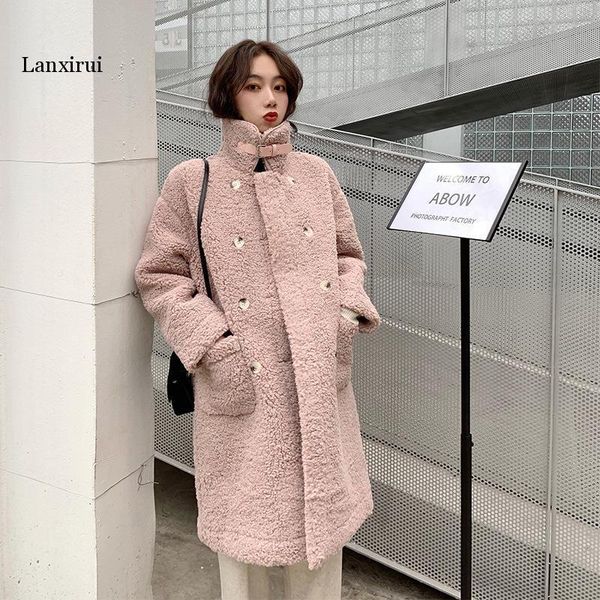 women's jackets lanxirui fur profile overcoat mid-length winter style casual loose oversize outwearsthick coat, Black;brown
women's jackets lanxirui fur profile overcoat mid-length winter style casual loose oversize outwearsthick coat, Black;brown