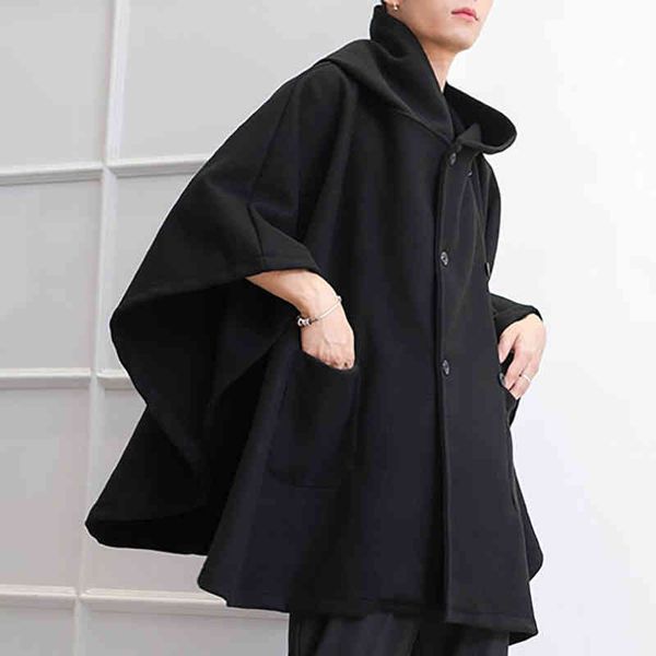 incerun - men's hooded cloak, double button raincoat, loose street poncho, winter cloth, punk, solid, 2021, Black
incerun - men's hooded cloak, double button raincoat, loose street poncho, winter cloth, punk, solid, 2021, Black