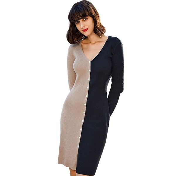 casual dresses korean knitting 2021 elegant knit dress women high waist long sleeve robes femme ladies pencil vestidos, Black;gray
casual dresses korean knitting 2021 elegant knit dress women high waist long sleeve robes femme ladies pencil vestidos, Black;gray