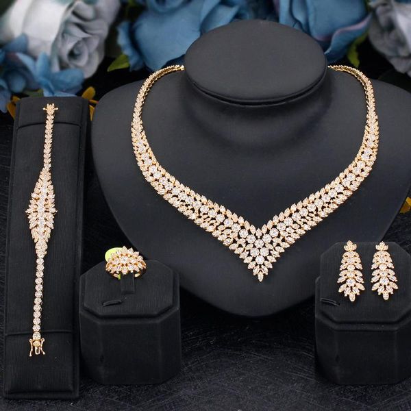 earrings & necklace saudi arabia 4 pcs bridal zirconia jewelry sets for women party luxury dubai cz crystal wedding, Silver
earrings & necklace saudi arabia 4 pcs bridal zirconia jewelry sets for women party luxury dubai cz crystal wedding, Silver