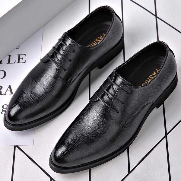 2021 autumn new inside heightening lace up business dress leather shoes men's low wedding shoes work shoes, Black
2021 autumn new inside heightening lace up business dress leather shoes men's low wedding shoes work shoes, Black