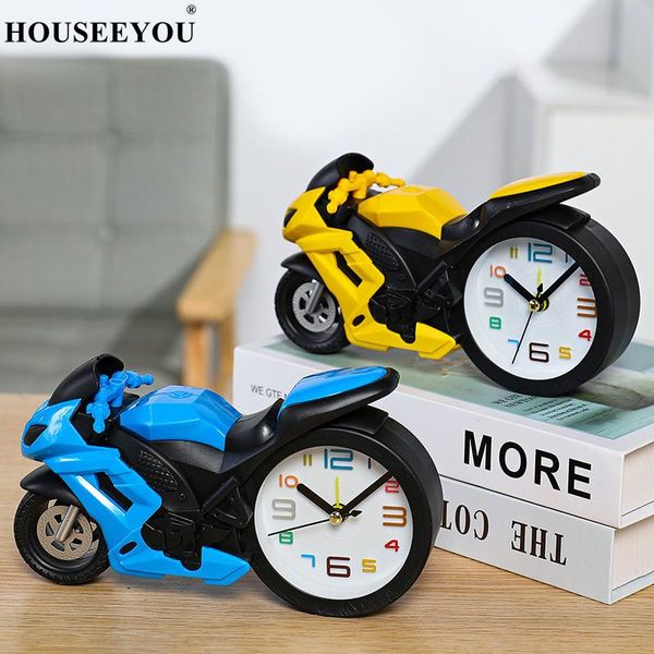 desk & table clocks antique motorcycle alarm clock creative locomotive student children birthday gift presents home crafts ornaments