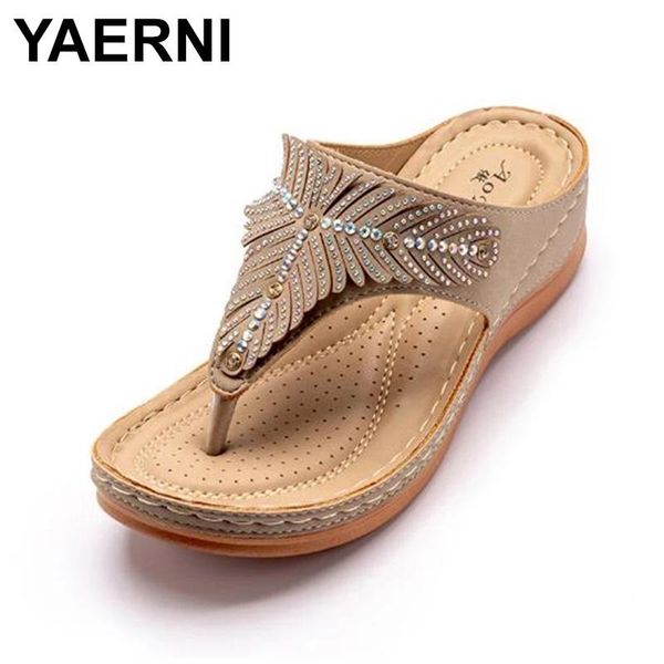 slippers yaerni fashion rhinestone women plus size 36-41 summer casual beach shoes outdoor wedges female flip flops, Black
slippers yaerni fashion rhinestone women plus size 36-41 summer casual beach shoes outdoor wedges female flip flops, Black
