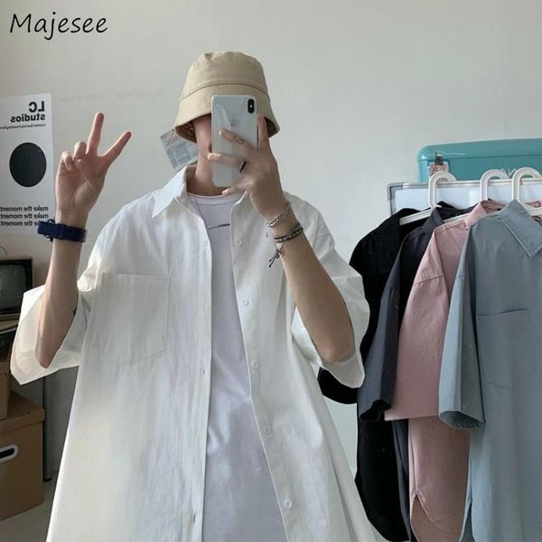 men shirts solid simple summer half sleeves clothing male pockets breathable daily casual all-match students loose korean style, White;black
men shirts solid simple summer half sleeves clothing male pockets breathable daily casual all-match students loose korean style, White;black