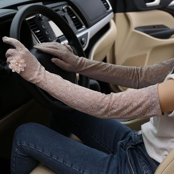 five fingers gloves summer women' long sunscreen cotton cold thin breathable lace sleeves driving and riding, Blue;gray
five fingers gloves summer women' long sunscreen cotton cold thin breathable lace sleeves driving and riding, Blue;gray