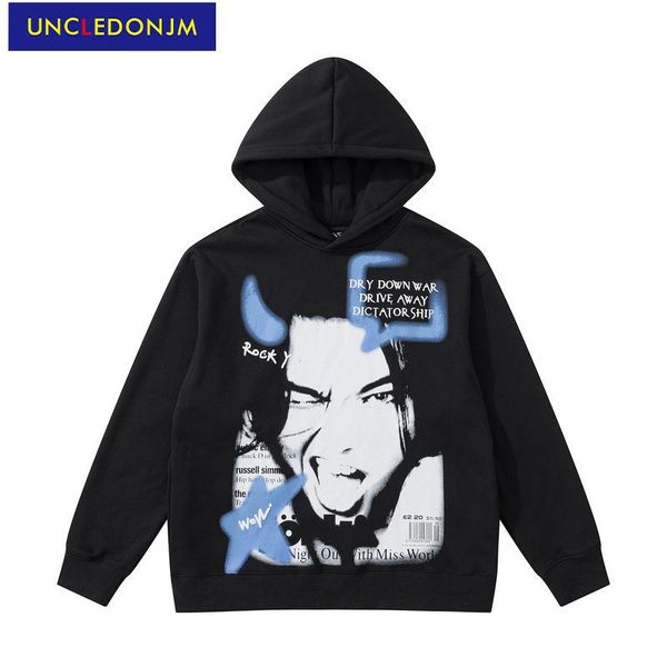 men's hoodies & sweatshirts uncledonjm graphic velvet men hooded hip hop oversize hoodie street wear fleece harajuku boys l5840, Black
men's hoodies & sweatshirts uncledonjm graphic velvet men hooded hip hop oversize hoodie street wear fleece harajuku boys l5840, Black