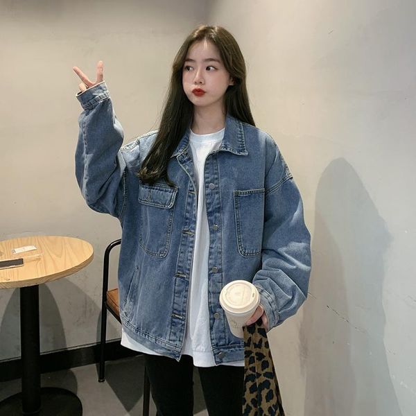 fashionable retro women light wash 2021 autumn loose solid color all matching denim jeans casual cardigan jacket jacket solid, Black;brown
fashionable retro women light wash 2021 autumn loose solid color all matching denim jeans casual cardigan jacket jacket solid, Black;brown